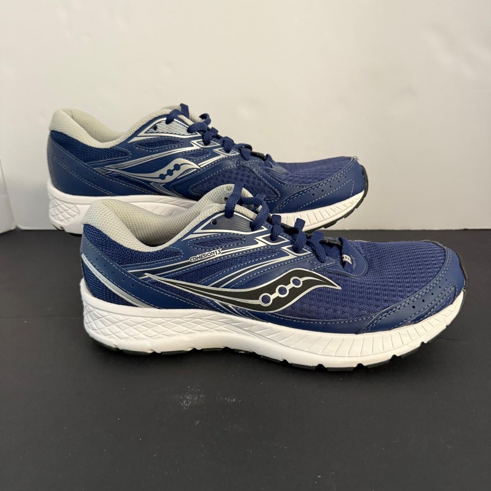 Saucony Cohesion 13 Mens Running Shoes Cobalt Blue Silver Size 9.5